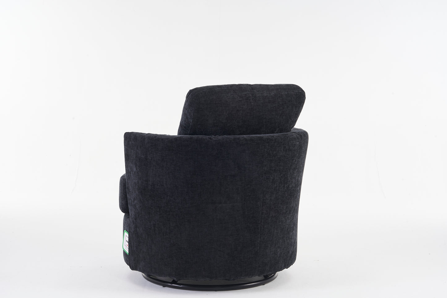 Chenille Swivel Armchair with Thick Foam Pad Back Cushion