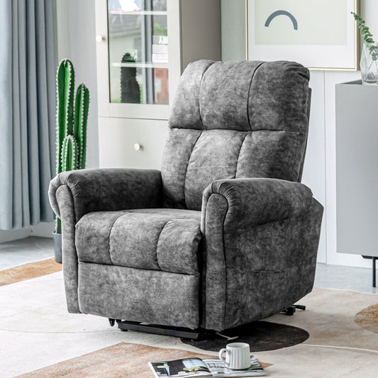 Cushioned Recliner Armchair with Silent Motor for Living Room/Bedroom