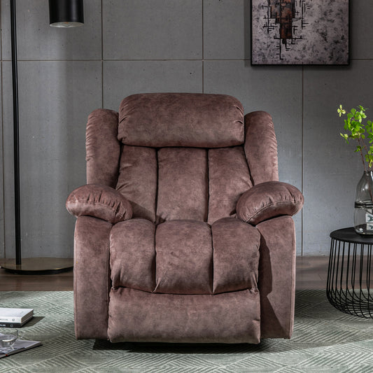 Brown Padded Power Lift Recliner Chair with Heat & Massage Function