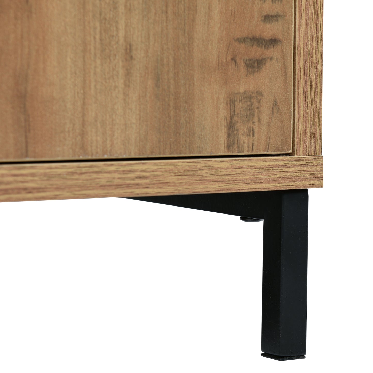 Dark Oak Sideboard Cabinet Chest of Drawers with with 2 Doors, 3 Drawers and Adjustable shelf