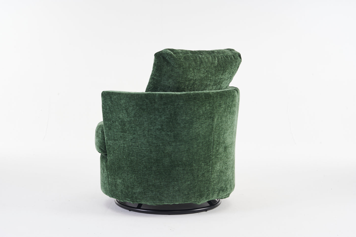 Chenille Swivel Armchair with Thick Foam Pad Back Cushion