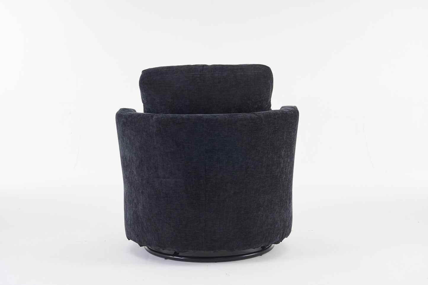 Chenille Swivel Armchair with Thick Foam Pad Back Cushion