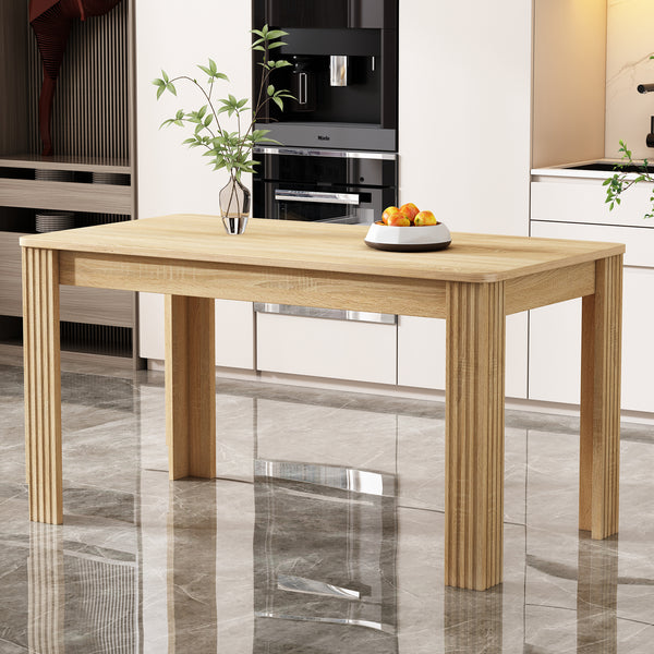 Wooden Dining Table with Unique Leg Pattern