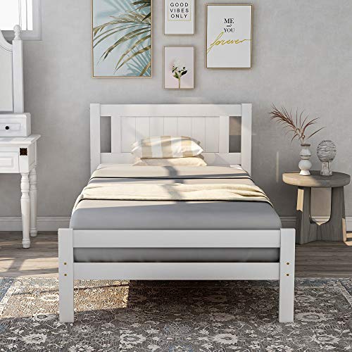 HomeTouch Wooden Solid Pine 3ft Single Bed Frame